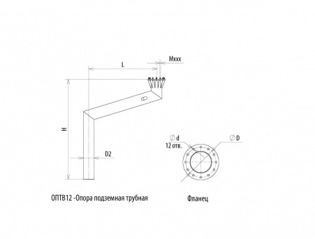 Подземная закладная опора ОПТВ12